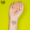 Tatouage éphémère cœur doublé