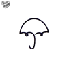 Tatouage éphémère motif parapluie minimaliste