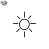 Tatouage éphémère motif soleil minimaliste