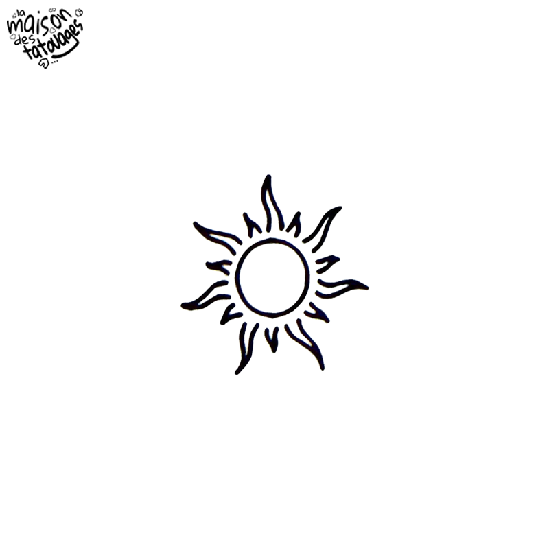 Tatouage éphémère motif soleil expert
