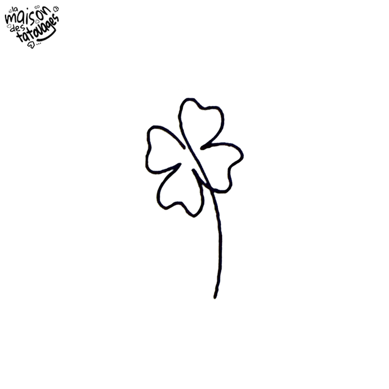 Tatouage éphémère motif trèfle porte bonheur