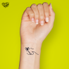 Tatouage éphémère motif vague et palmier