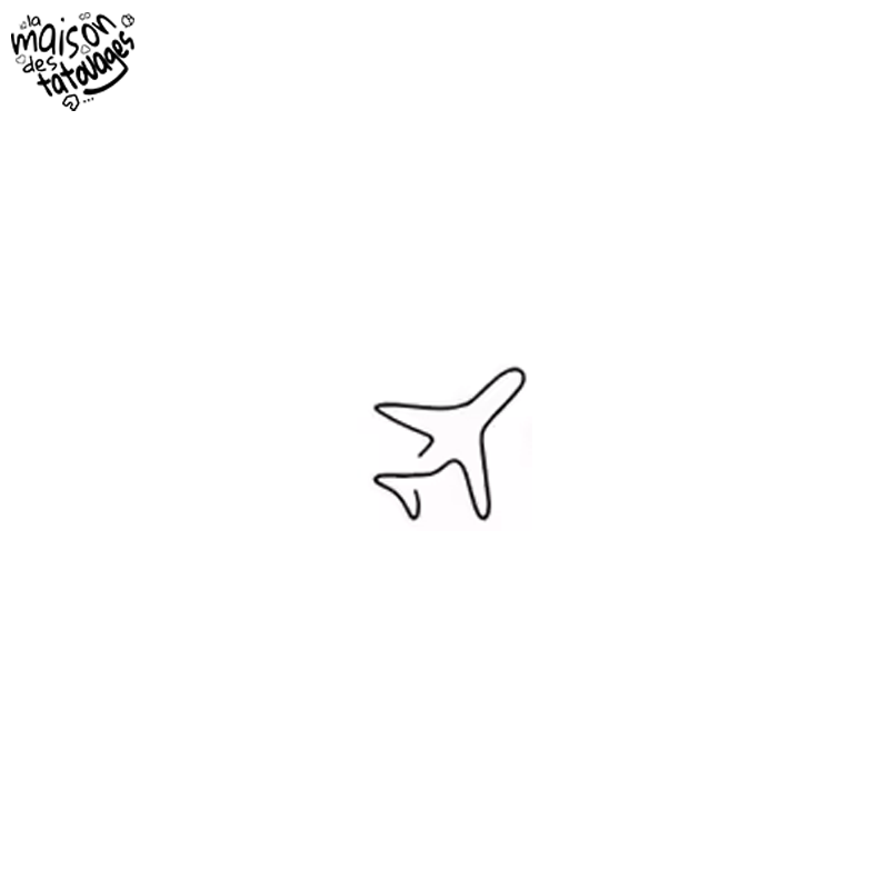 Tatouage éphémère motif avion