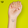 Tatouage éphémère motif cœur brisé