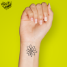 Tatouage éphémère croquis de fleur