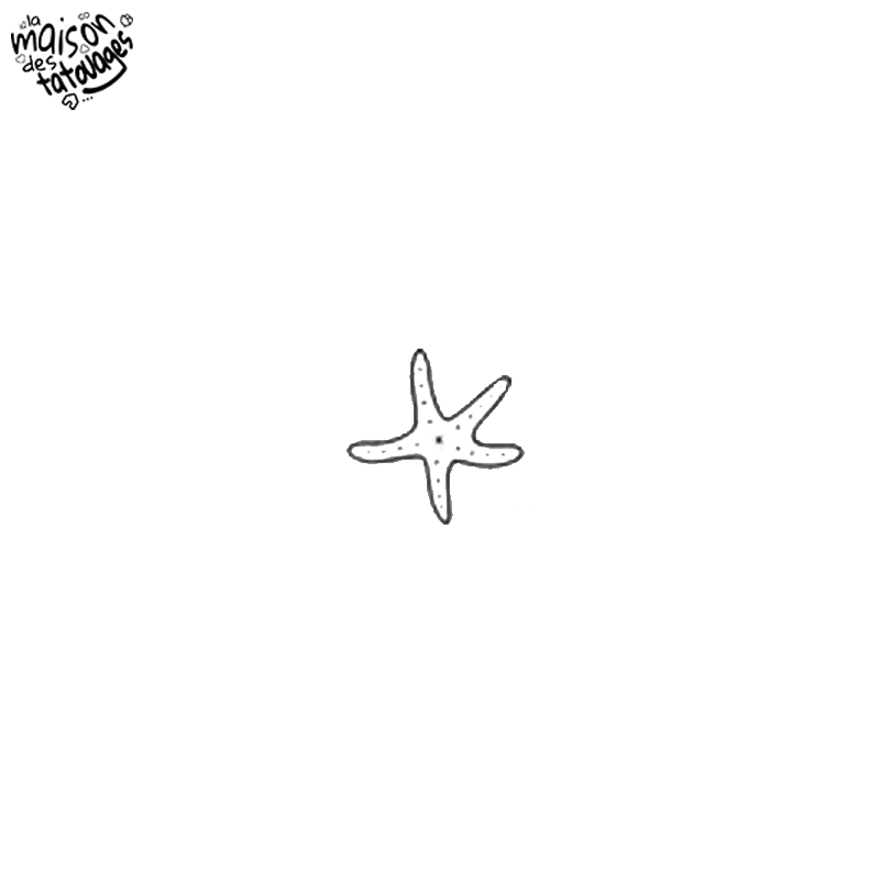 Tatouage éphémère motif étoile de mer