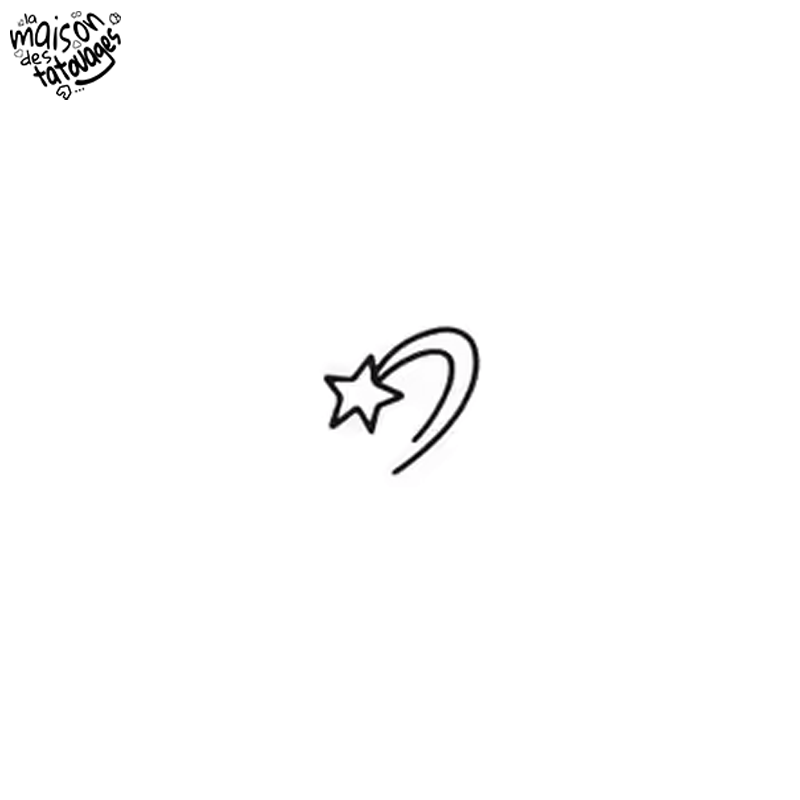Tatouage éphémère motif étoile filante