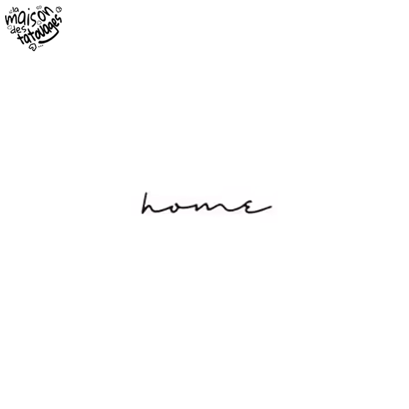 Tatouage éphémère mot : home