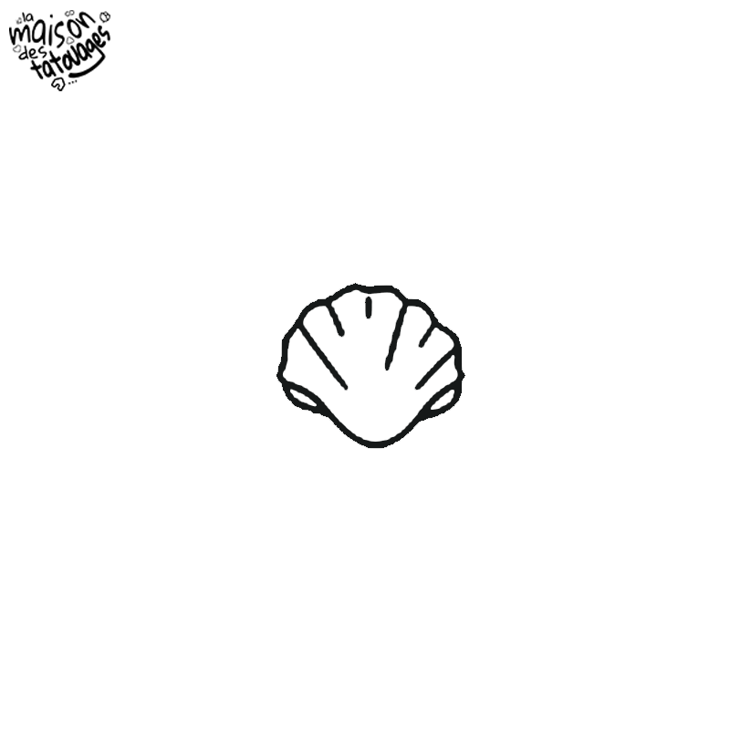 Tatouage éphémère motif coquillage fermé
