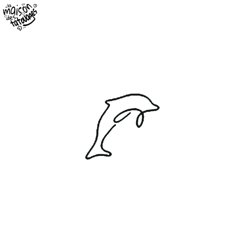 Tatouage éphémère motif dauphin