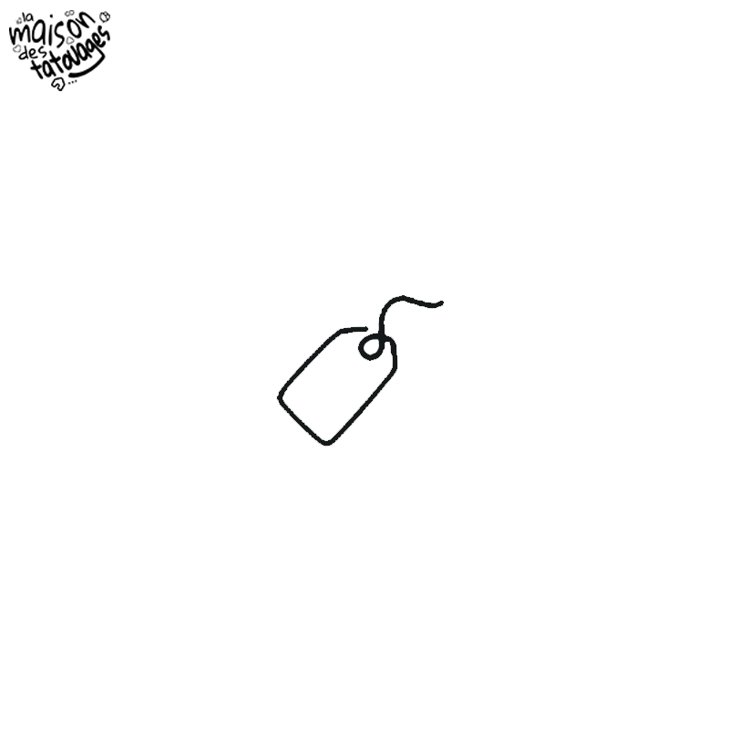 Tatouage éphémère motif étiquette de voyage