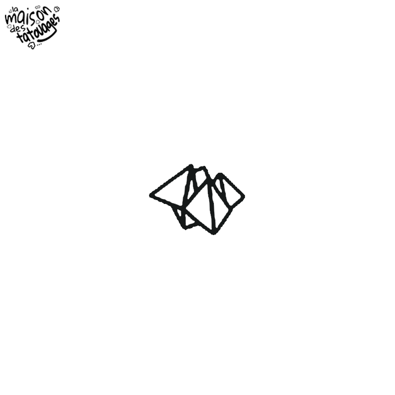 Tatouage éphémère motif cocotte en papier