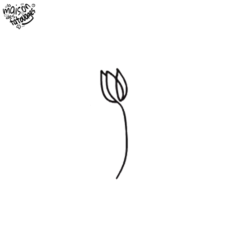 Tatouage éphémère motif fleur fermée