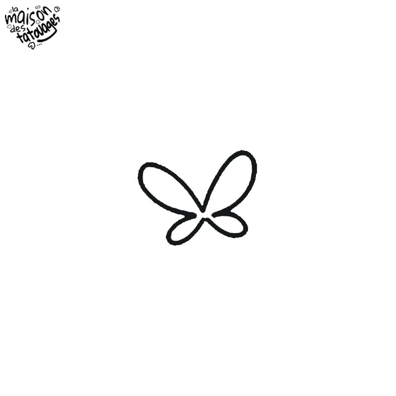 Tatouage éphémère motif papillon minimaliste