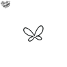 Tatouage éphémère motif papillon minimaliste