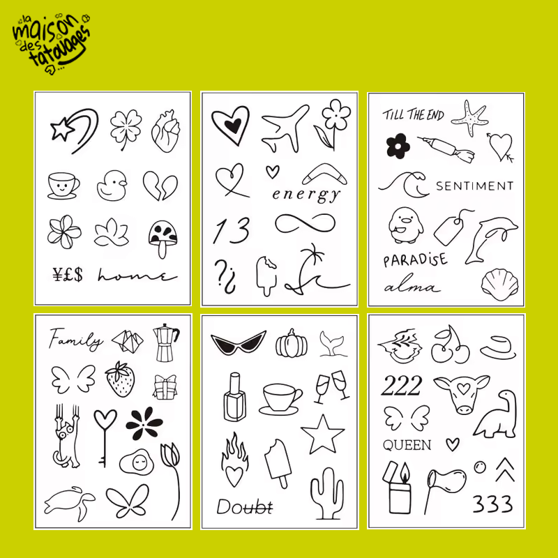 Tatouage éphémère motif lunettes rétro