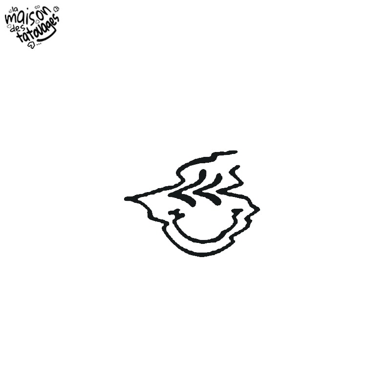 Tatouage éphémère motif smiley bizarre
