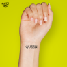 Tatouage éphémère mot : queen