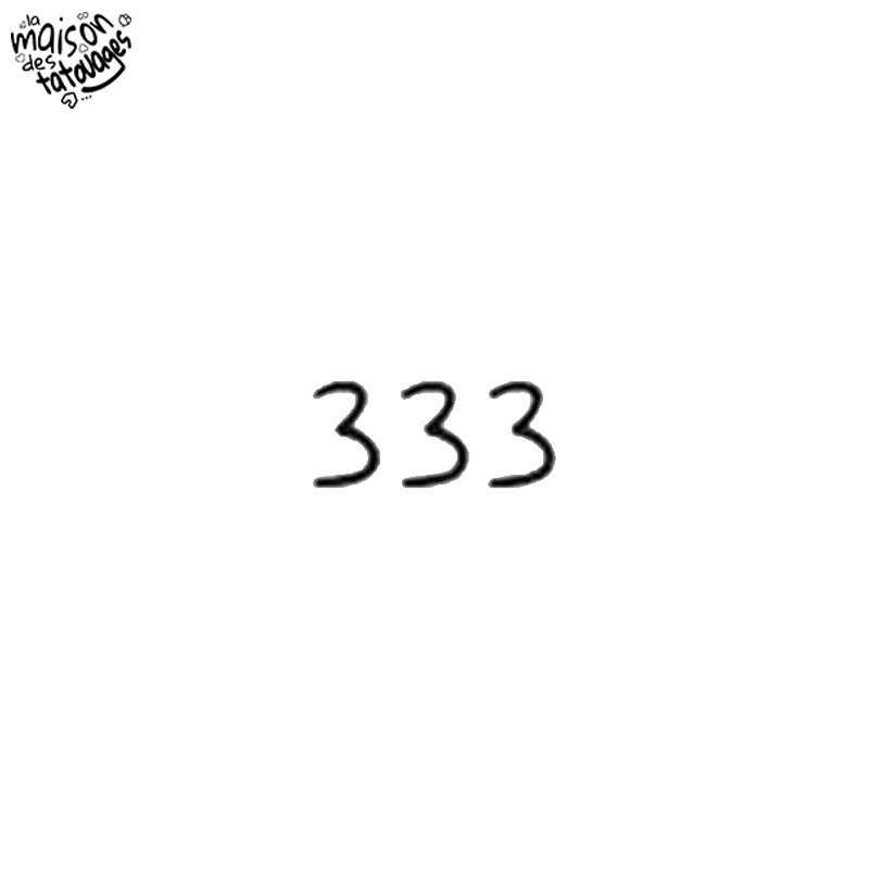 Tatouage éphémère motif : 333