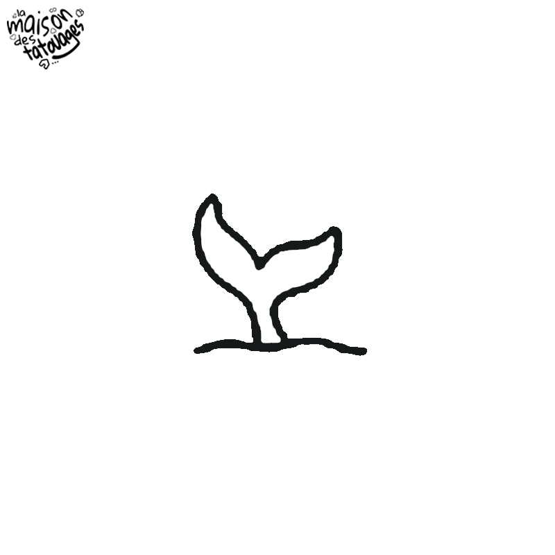 Tatouage éphémère motif queue de baleine