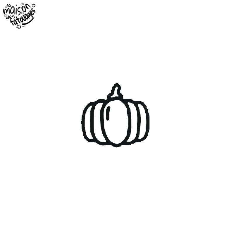 Tatouage éphémère motif citrouille