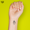 Tatouage éphémère motif cœur en feu