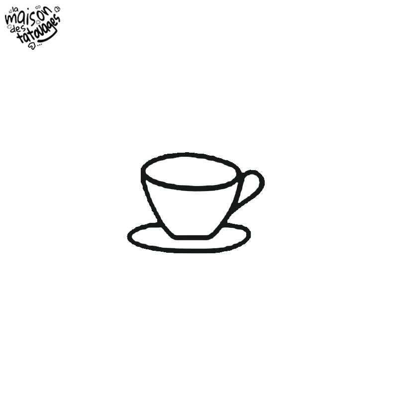 Tatouage éphémère motif tasse