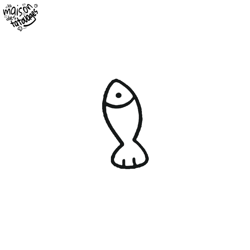 Tatouage éphémère motif petit poisson