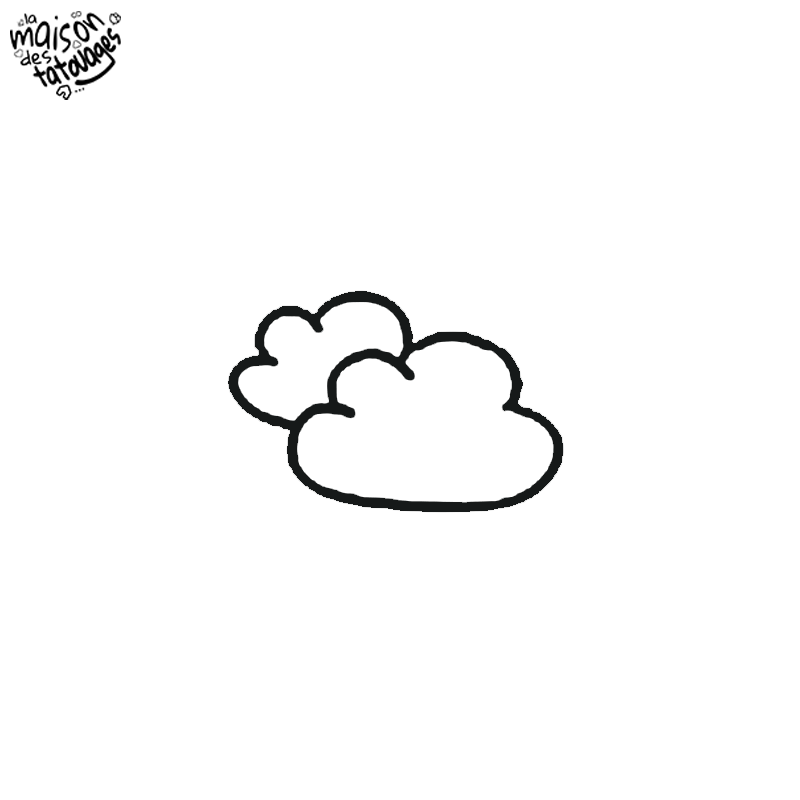 Tatouage éphémère motif nuage jumeaux