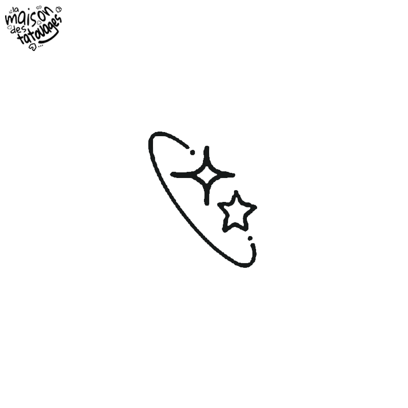 Tatouage éphémère motif constellation magique