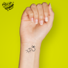 Tatouage éphémère soleil, vague et palmier