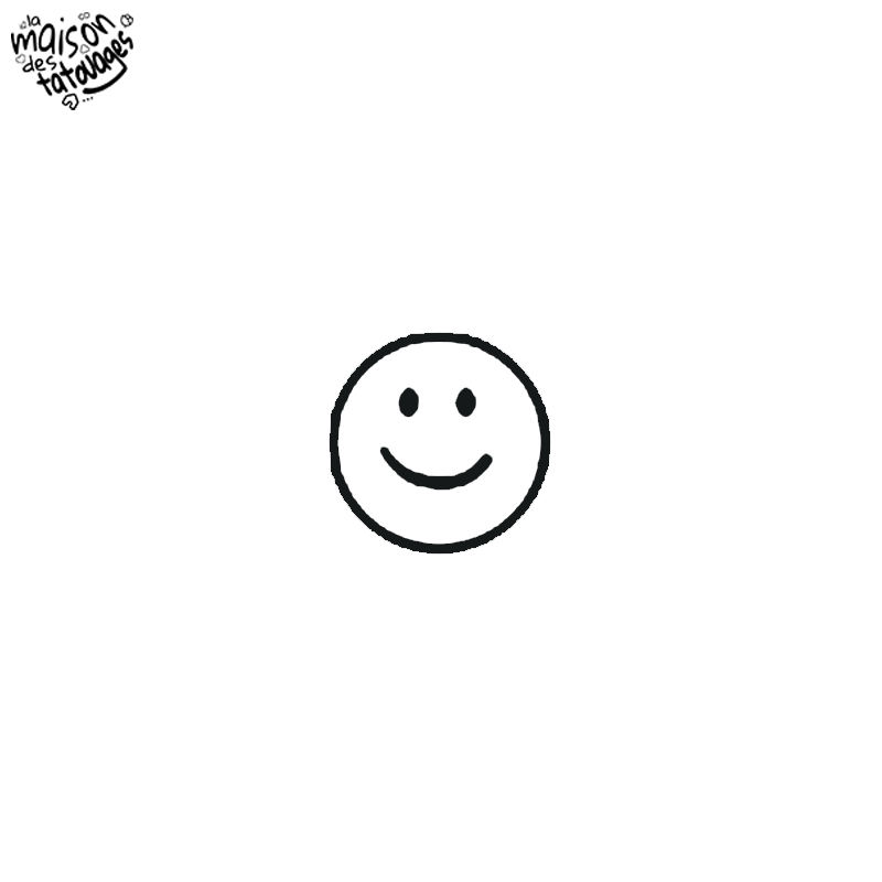 Tatouage éphémère motif smiley content