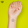 Tatouage éphémère motif smiley content