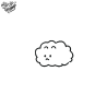 Tatouage éphémère motif nuage triste