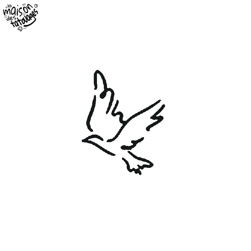 Tatouage éphémère motif oiseau qui s'envole