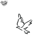 Tatouage éphémère motif oiseau qui s'envole