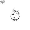 Tatouage éphémère motif poussin party