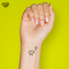 Tatouage éphémère motif cœur en fête