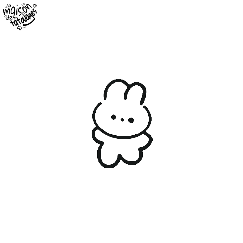 Tatouage éphémère motif lapin grand modèle