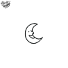 Tatouage éphémère motif lune rigolote