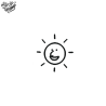 Tatouage éphémère motif soleil qui sourit