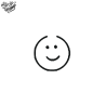 Tatouage éphémère motif smiley sourire ouvert